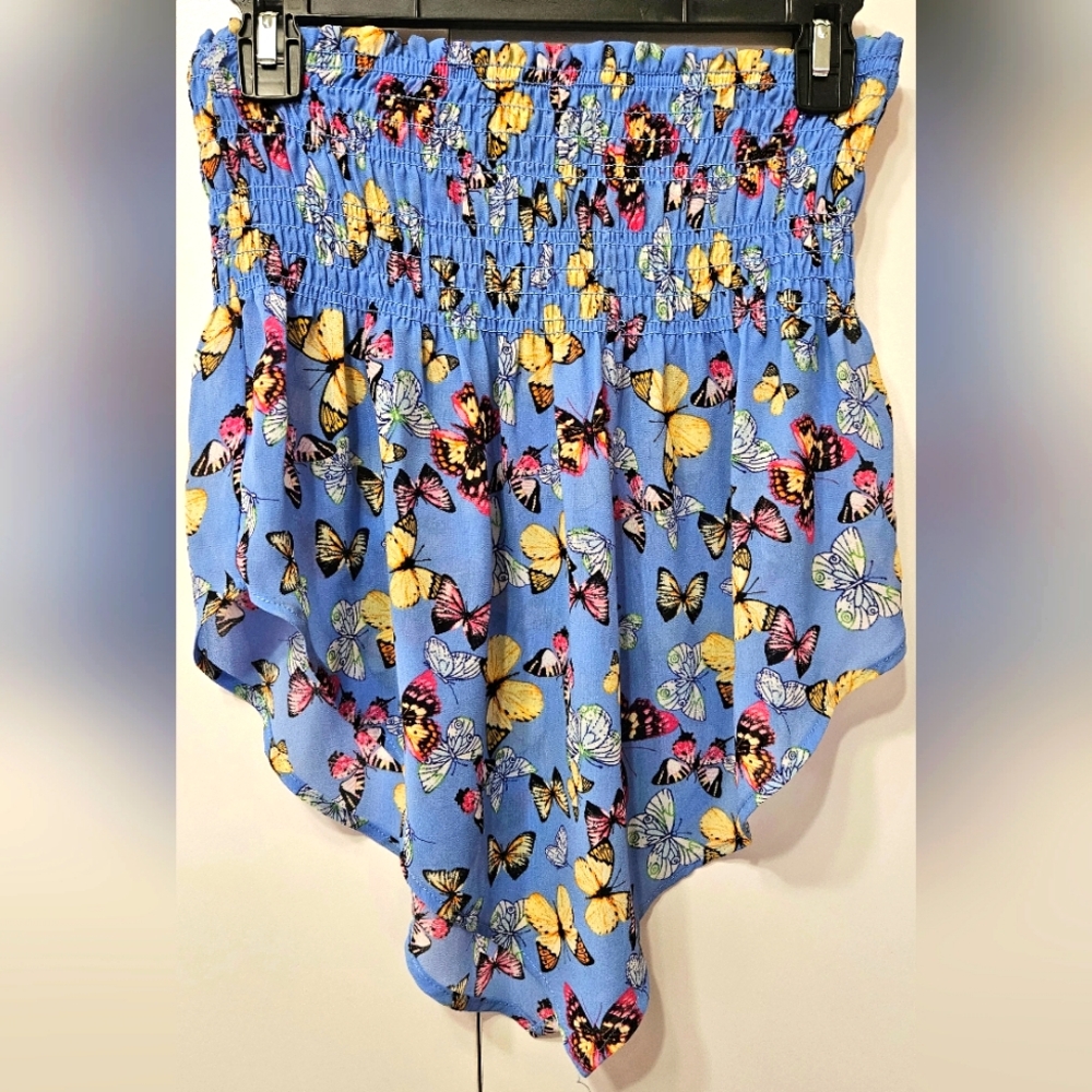 Wild Fable blue Butterfly Tube Top Size XS Woman's